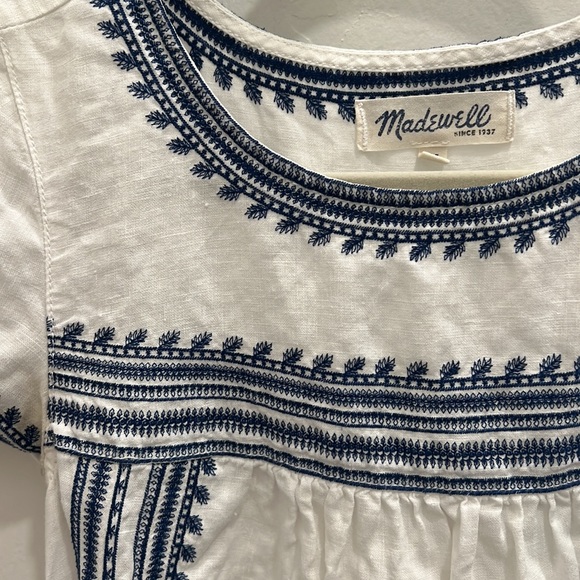 Embroidered Linen Madewell Top - Picture 2 of 3